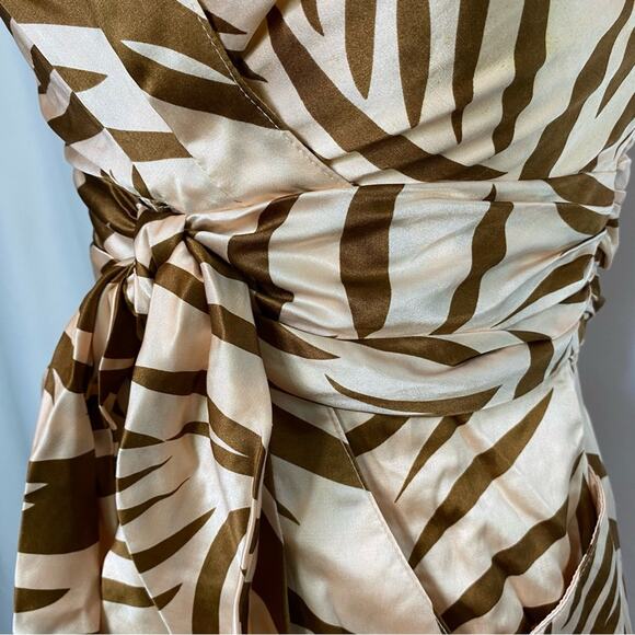 Marc Jacobs Women's Animal Print Silk Blend Midi Dress Size Small Pink and Brown - Picture 5 of 14